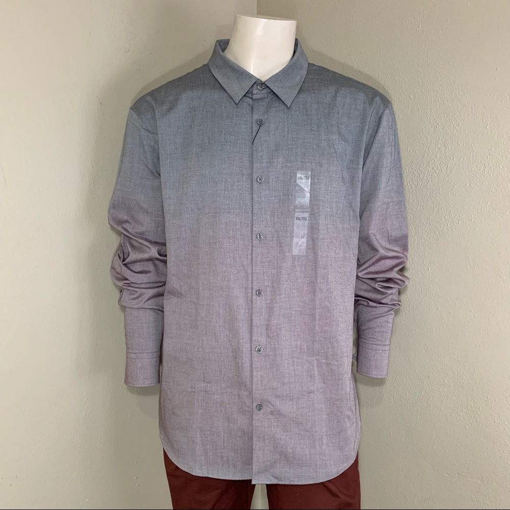 Calvin Klein Mens Gradient Button Up Dress Shirt